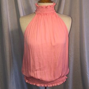 Sleeveless pink top. Sz L